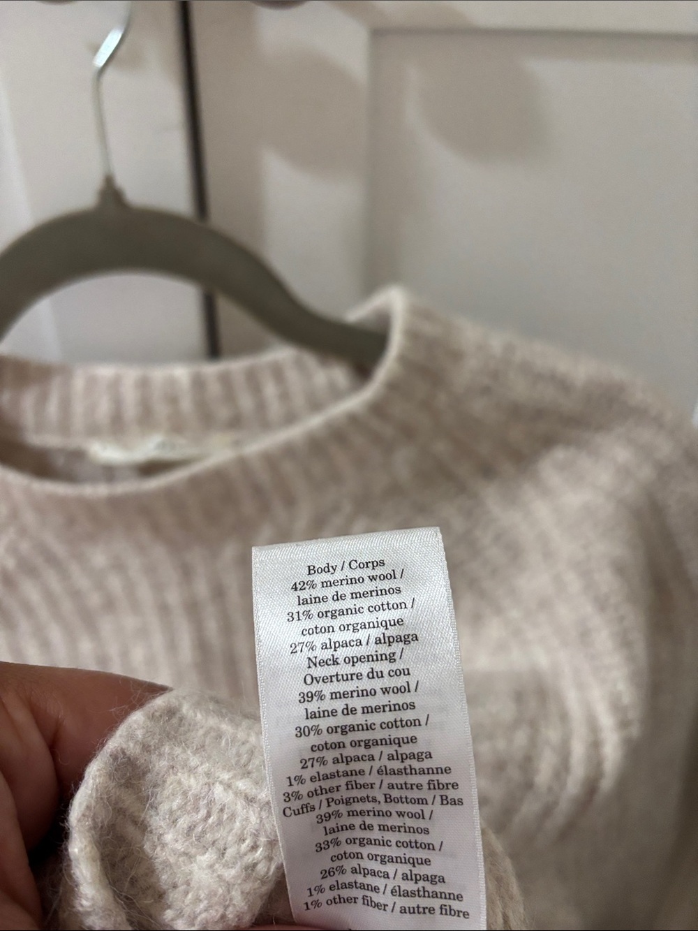 Everlane Cream Ribbed Knit Sweater - Picture 3 of 3